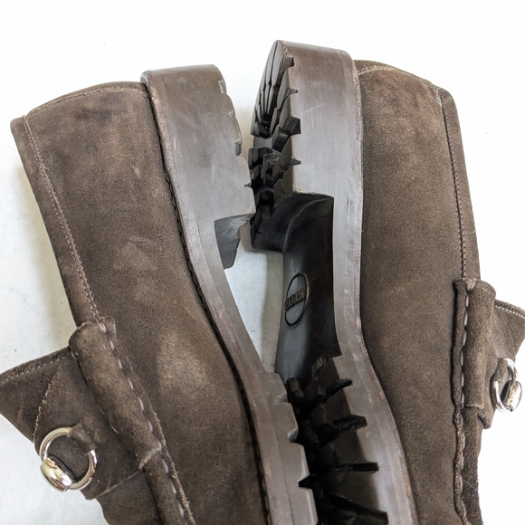 Gucci Horsebit Loafers Brown Suede Men 11.5 Leather Rubber - Picture 8 of 16